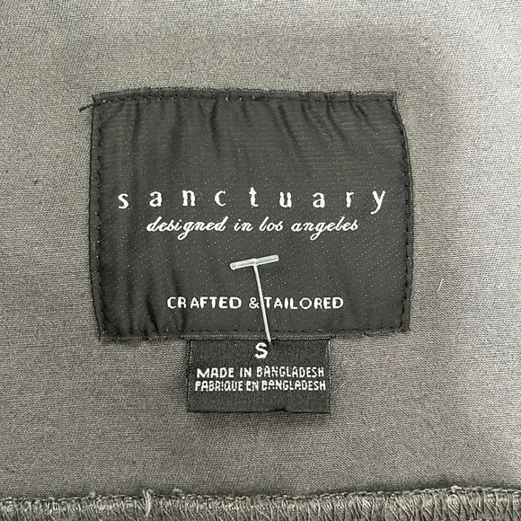 Sanctuary Los Angeles Charcoal Gray Lightweight Jacket with Pockets Button Up S - Picture 11 of 13